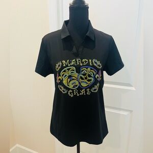 Mardi Gras Rhinestone Polo